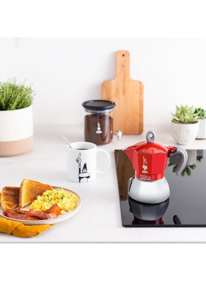 BIALeTTI Moka Induction Red 6 Cups - Image 2