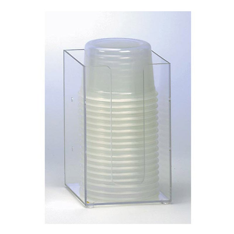 Dispense-Rite MLD-2 Modular Cup and Lid Organizer, Large, Clear Acrylic, 8" H x 5" W x 5" D, 6 oz. to 44 oz. for Cups and Lids