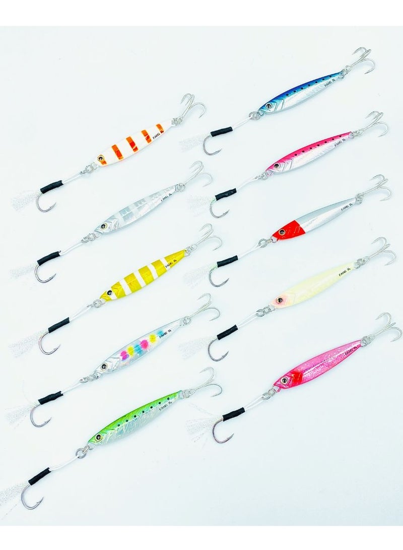 oakura Clown Silver Jig 40G Weights, Extra Sharp Bkk Hook, 10 Mesmerizing Colors - Lightweight Gear For Epic Fishing Adventures - Image 4