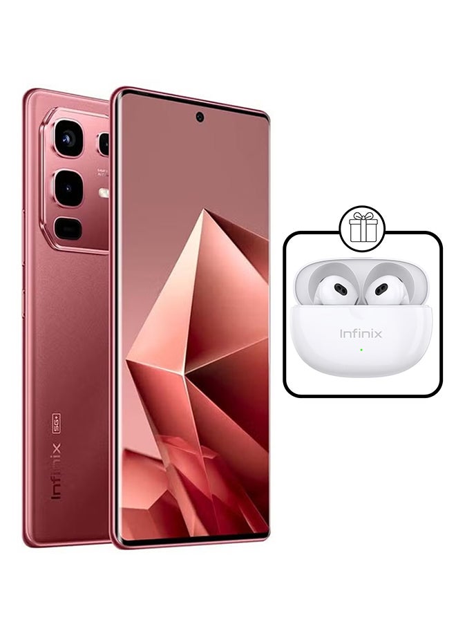 Note 50S Dual SIM Burgundy Red 16GB RAM(8+8) 256GB 5G+ With Infinix XE31 Earbuds - Middle East Version