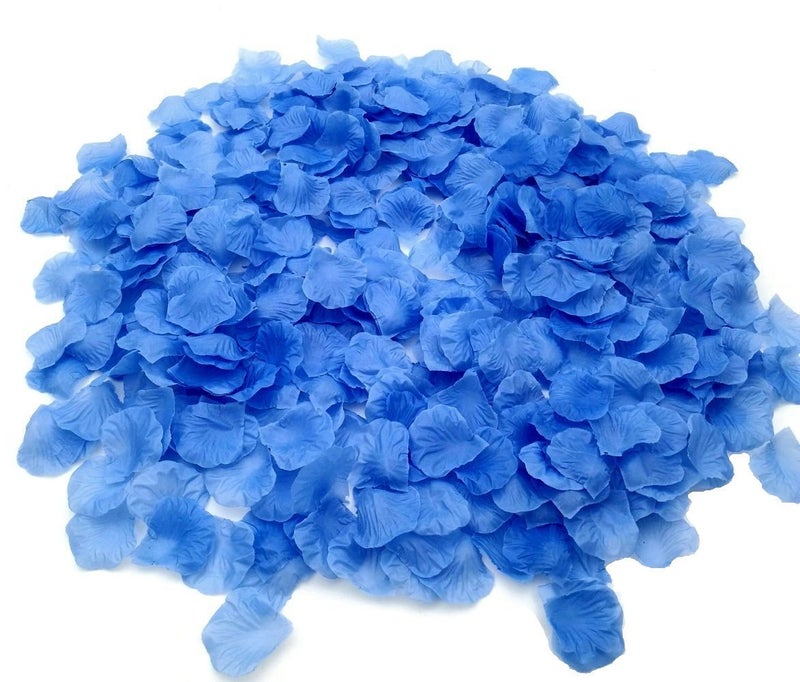 CODE FLORIST 2200 PCS Silk Flower Rose Petals for Wedding Decorations (Blue) - Image 1