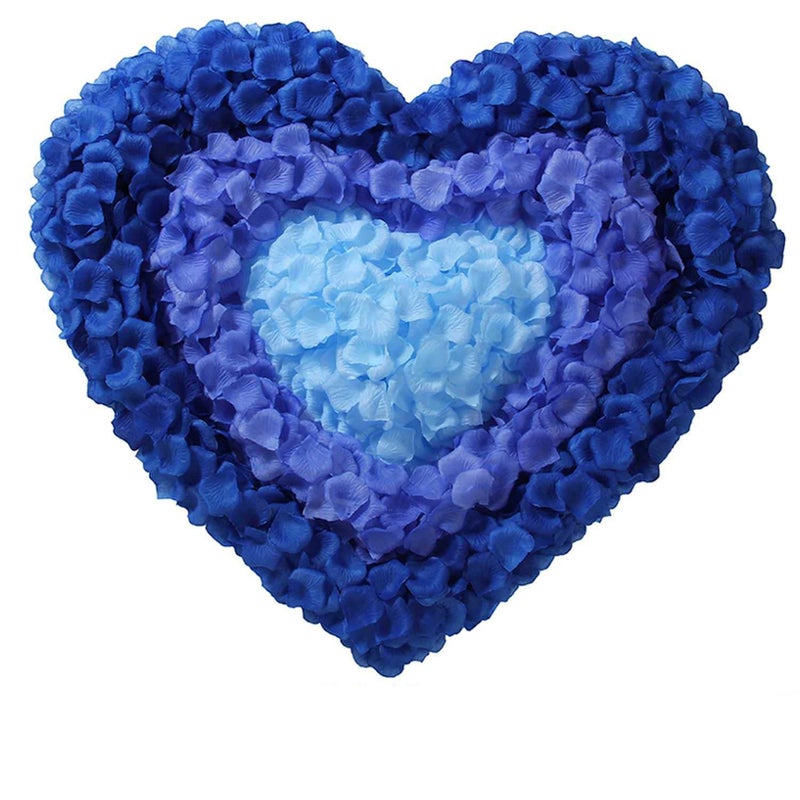 CODE FLORIST 2200 PCS Silk Flower Rose Petals for Wedding Decorations (Blue) - Image 2