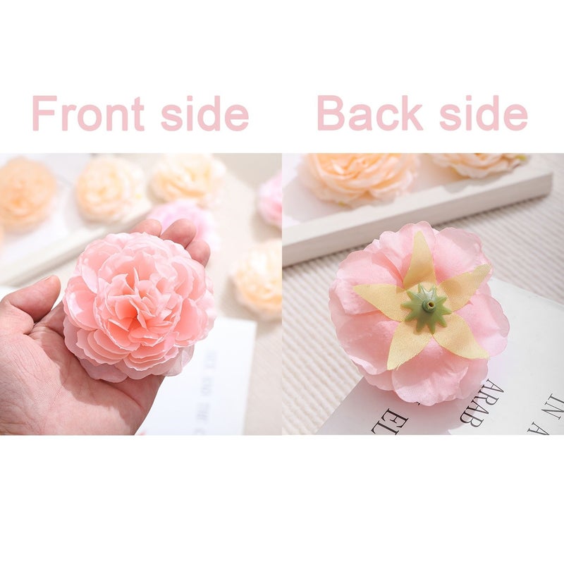White Synthetic Peony Flower Heads 14PCS for Wedding Bridal Arrangements Home Decor - Image 3