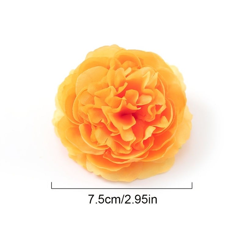 White Synthetic Peony Flower Heads 14PCS for Wedding Bridal Arrangements Home Decor - Image 2