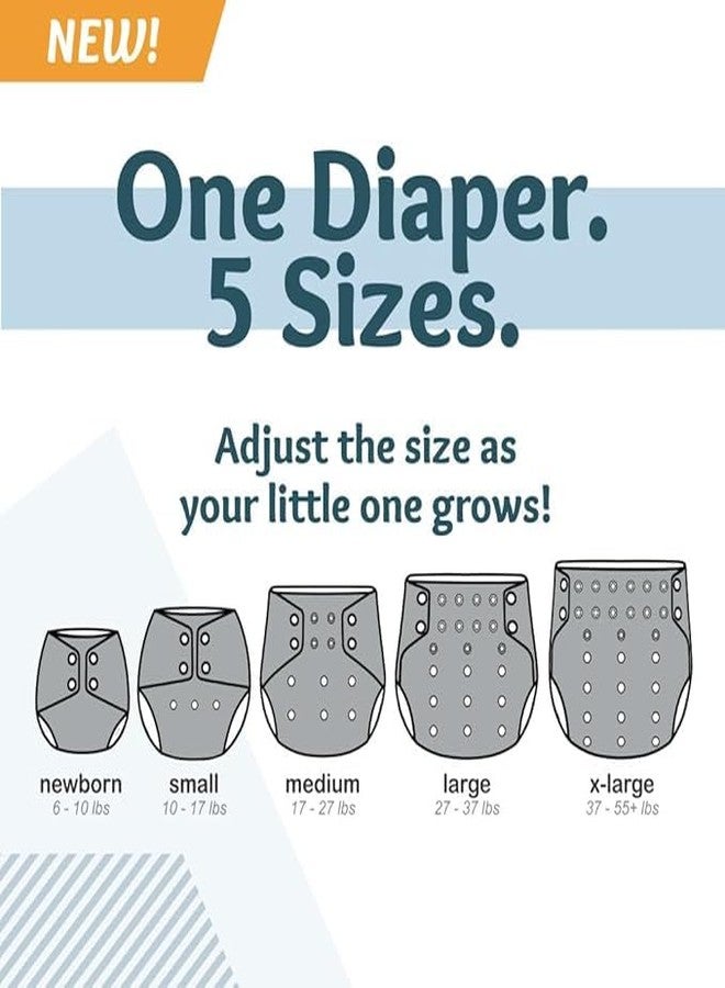 Miracle Moms Newborn Baby Cloth Diapers 0 To 3 Years | Side Leakage Proof Washable Reusable Diaper For New Born Baby 0-36 months (Pack Of 1 Diaper + 1 White Insert) (Green) - Image 5