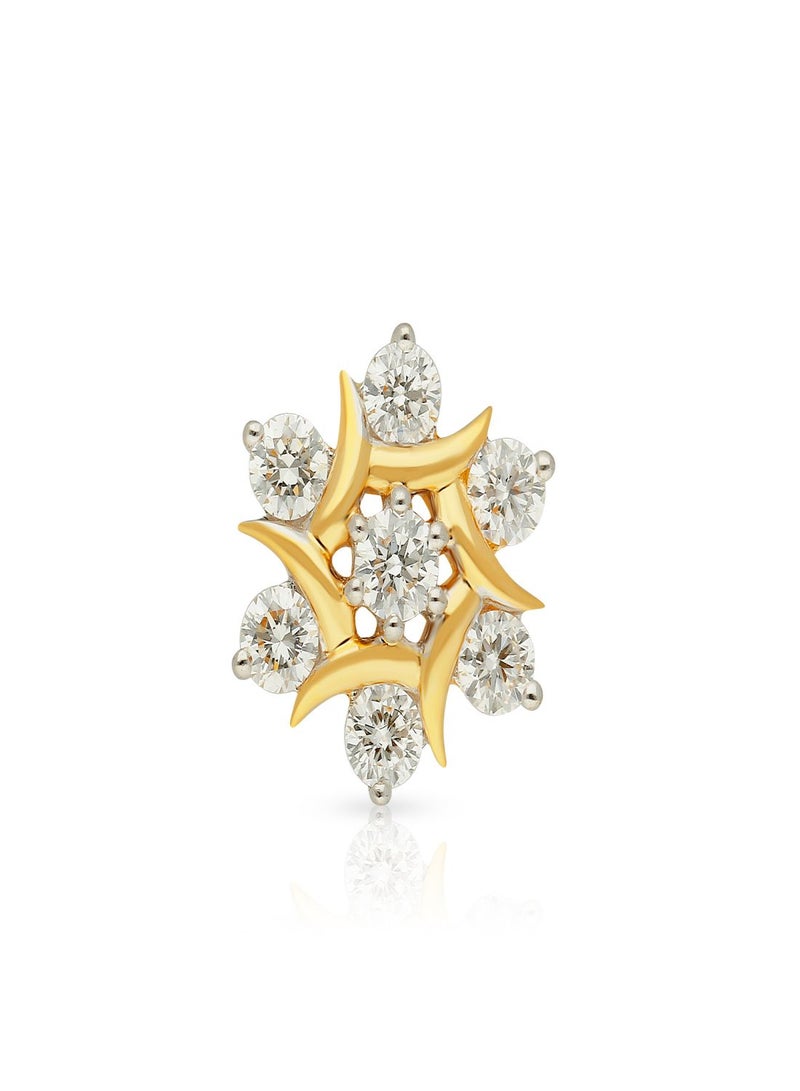 Malabar Gold and Diamonds 18 Karat 750 Purity Mine Diamond Nosepin for Womens MNGNNP0375 - Image 2