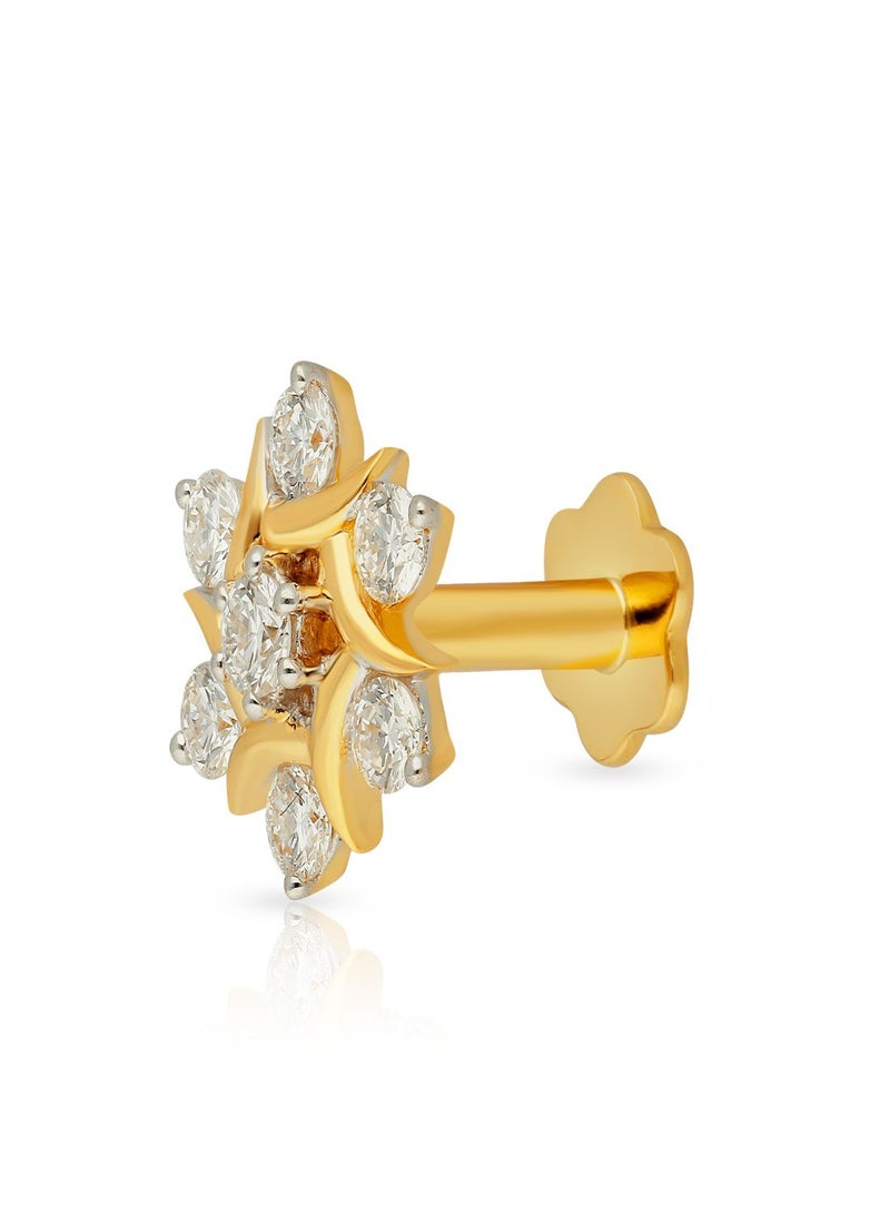 Malabar Gold and Diamonds 18 Karat 750 Purity Mine Diamond Nosepin for Womens MNGNNP0375 - Image 1