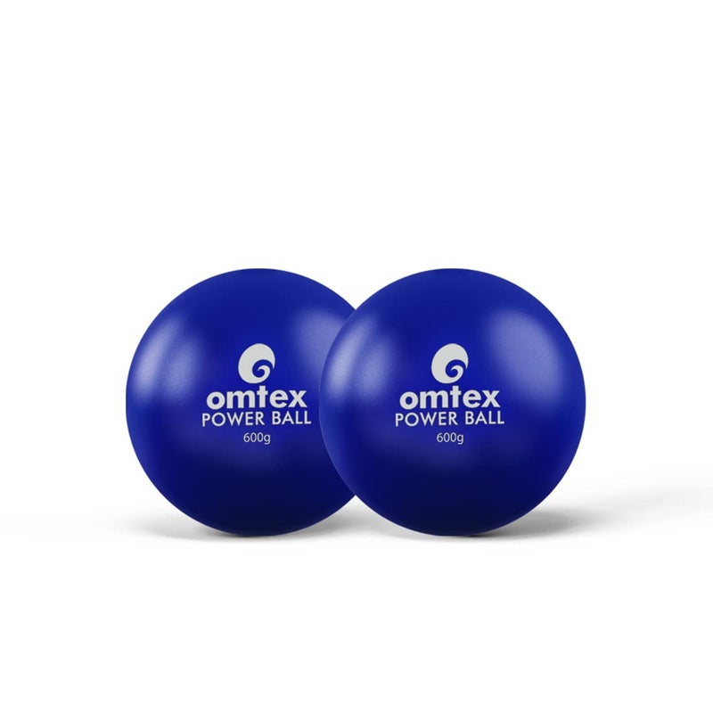 omtex Weighted Balls 600 g for Power Hitting, Batting and Pitching Training Suitable for Teenager & Athlete, Build Strength and Muscle, Improve Technique and Form - Blue - Image 1