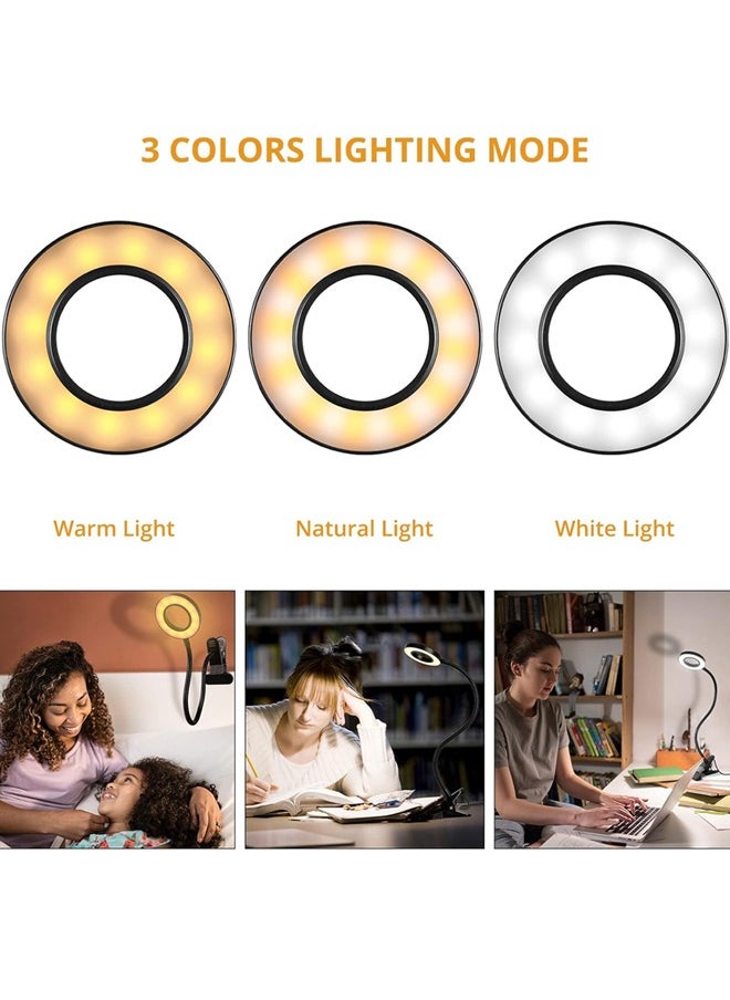 Generic Desk Light Clip on Light,Desk Lamp for Home Office, 3 Modes with 10 Brightness Dimmable Reading Light, Clamp Desk Lamp for Bed Headboard  - Image 2
