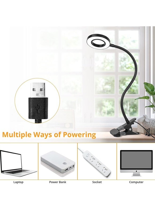 Generic Desk Light Clip on Light,Desk Lamp for Home Office, 3 Modes with 10 Brightness Dimmable Reading Light, Clamp Desk Lamp for Bed Headboard  - Image 5