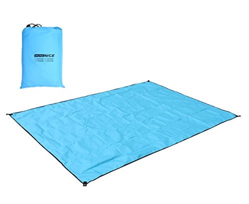 WoneNice 10x10 FT Waterproof Camping Tarp, Lightweight UV Protection Camping Cover for Tents, Beach, Picnics, Car and Adventure, Army Green - Image 1
