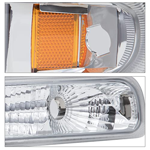 M-AUTO Headlights Assembly Factory Style Compatible with 1999-2002 Chevy Silverado 1500HD 2500HD 3500HD, 2000-2006 Suburban 1500 2500 Tahoe 2/4-Door - Image 5