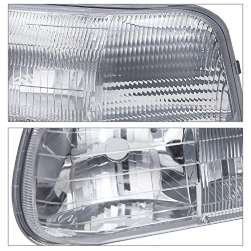 M-AUTO Headlights Assembly Factory Style Compatible with 1999-2002 Chevy Silverado 1500HD 2500HD 3500HD, 2000-2006 Suburban 1500 2500 Tahoe 2/4-Door - Image 4
