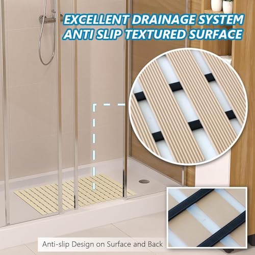 Eurotex Anti Skid Mat for Bathroom Floor, Bathroom Anti Skid Mats for Bathing Area, Kitchen, Pool Wet Area, Non Slip (43x61 cm, Beige) - Image 2