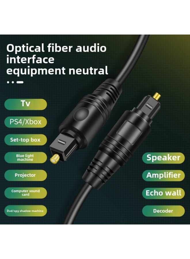 Optical Fiber Audio Cable Toslink Digital Audio Optical Fiber S/PDIF TV Echo Wall Sound Bully Speaker Optical Fiber Cable-Color:Square Mouth To Other Mouth OD4.0 (long Handle Dust Cap)-Length:15 M  - Image 4