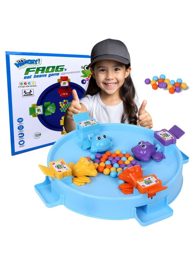 Toy Zone Toyzone Frog Eat Beans Game-4 Players | Eat The Beans | Hungry Frog Game For Kids | Multiplayer Games | Game For Players | Board Game  - Image 1