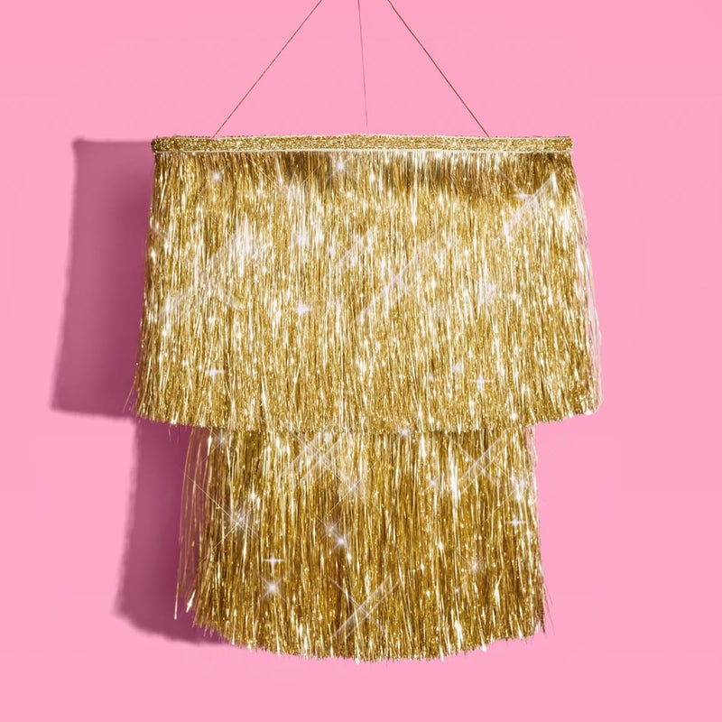xo, Fetti xo Fetti Gold Fringe Tinsel Chandelier 16 Bachelorette Party Decorations Birthday Photo Booth Supplies New Years Eve Decor HBD - Image 2