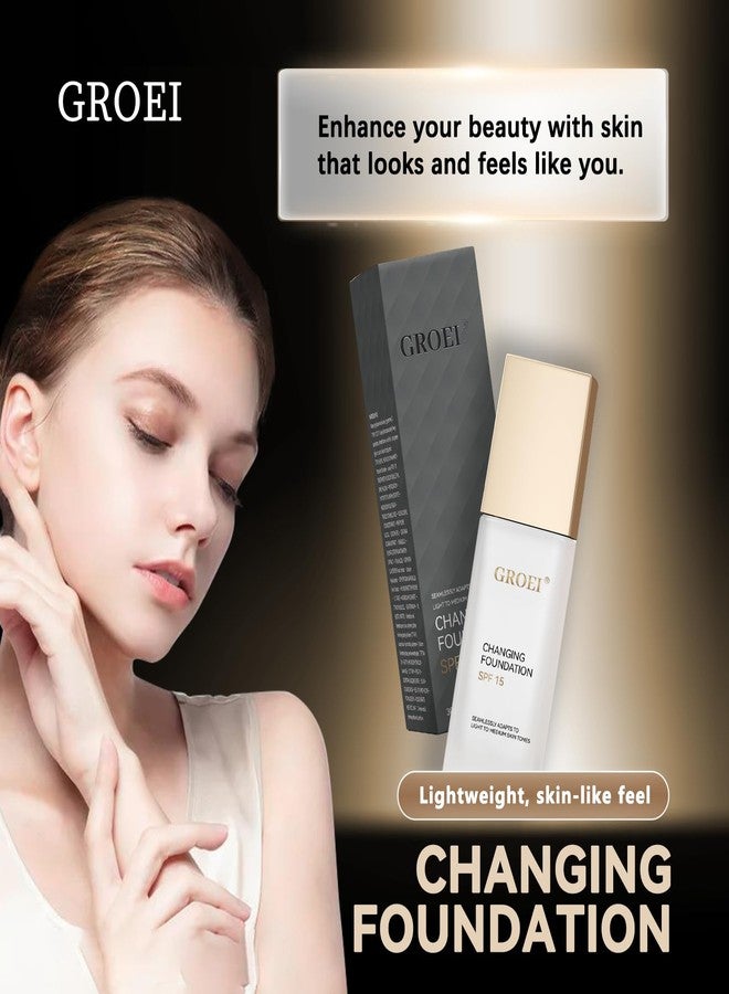 DIMOT Color Changing Foundation Makeup, Magical Color Changing Foundation with SPF15, Even Skin Tone BB Cream Makeup Base Concealer, Lightweight, Moisturizes for All Skin (2PCS) - Image 3