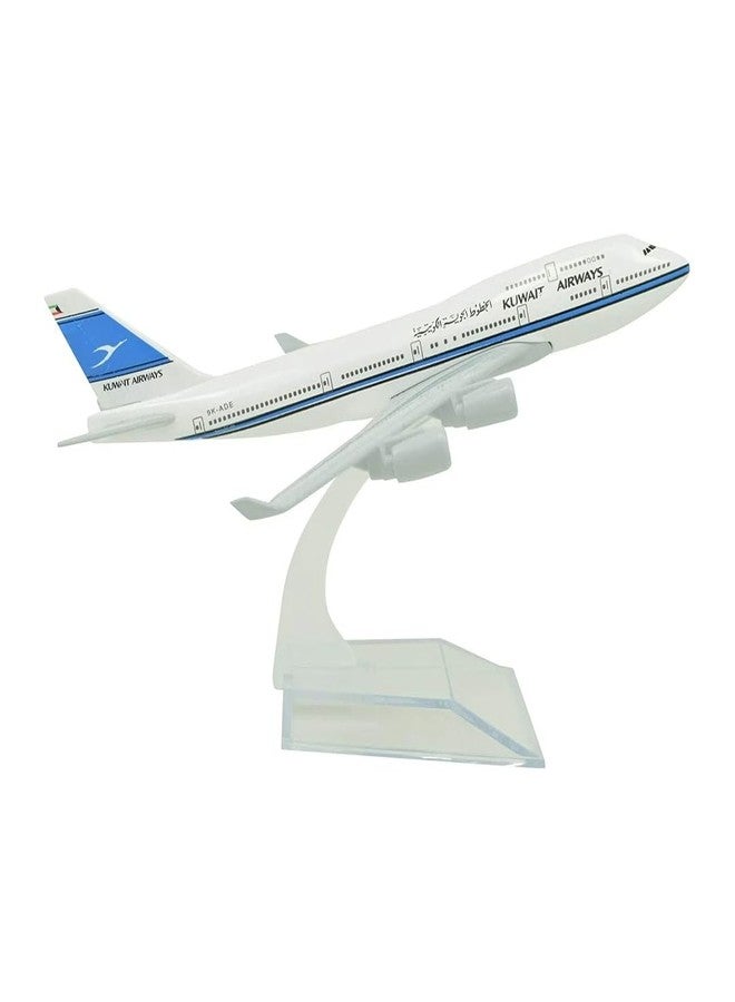 Breatoi 1:400 Die-Cast Metal Plane Model Toy Aircraft (16 cm) with Stand | Collectible Vehicle | Kuwait Airways - B747 - Image 3