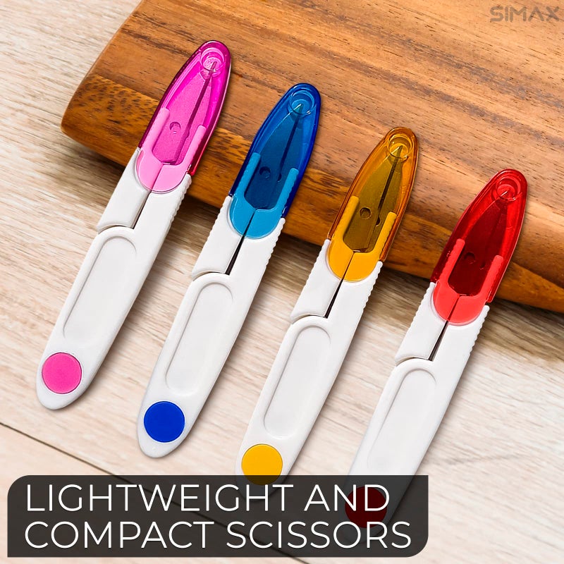 SIMAX 4Pcs Embroidery Scissors with Cover - Thread Snippers for Sewing Portable Scissors Fabric Scissors Bonsai Scissors Snips Scissors for Sewing - Embroidery Thread Scissors for Crafting Supplies - Image 5