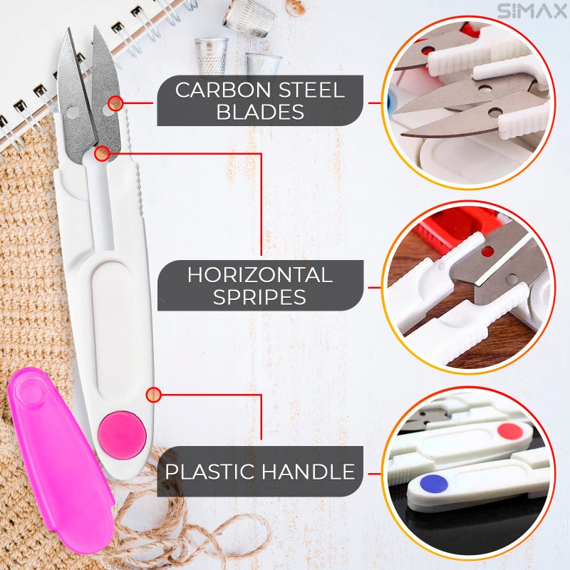 SIMAX 4Pcs Embroidery Scissors with Cover - Thread Snippers for Sewing Portable Scissors Fabric Scissors Bonsai Scissors Snips Scissors for Sewing - Embroidery Thread Scissors for Crafting Supplies - Image 4