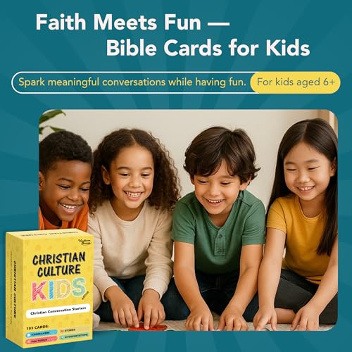 Kulture Games Bible Conversation Cards for Kids Christian Family Games Faith Based Educational Card Games Sunday School Christian Gifts Learning Ages 6 - Image 5