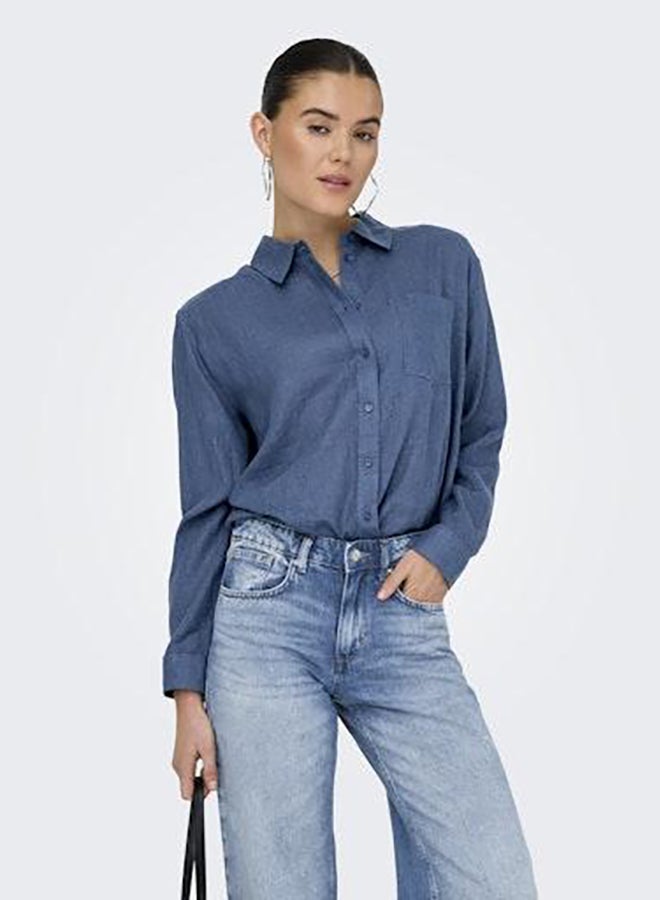 ONLY Onlbruxelles L/S Lin Bl Shirt Pnt Noos - Image 3