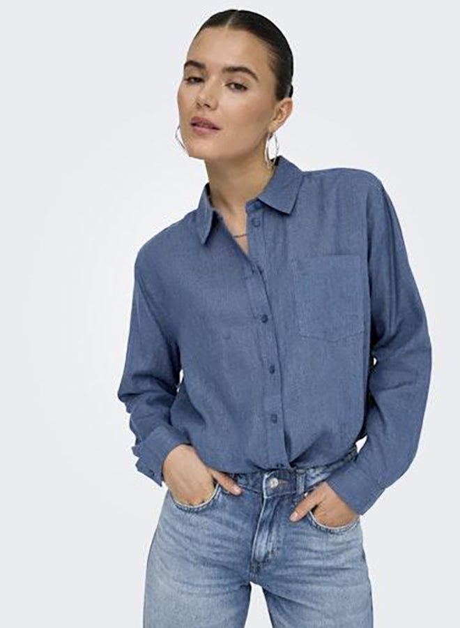 ONLY Onlbruxelles L/S Lin Bl Shirt Pnt Noos - Image 2