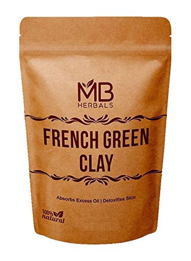 MB Herbals طين أخضر فرنسي 100 جرام؛ (3.5 أونصة)؛ طين مونت موريلونيت نقي 100%؛ يمتص الزيوت الزائدة؛ يزيل سموم البشرة؛ يوصى به للبشرة الدهنية؛ يتم استخراجه ومعالجته في الهند - Image 1