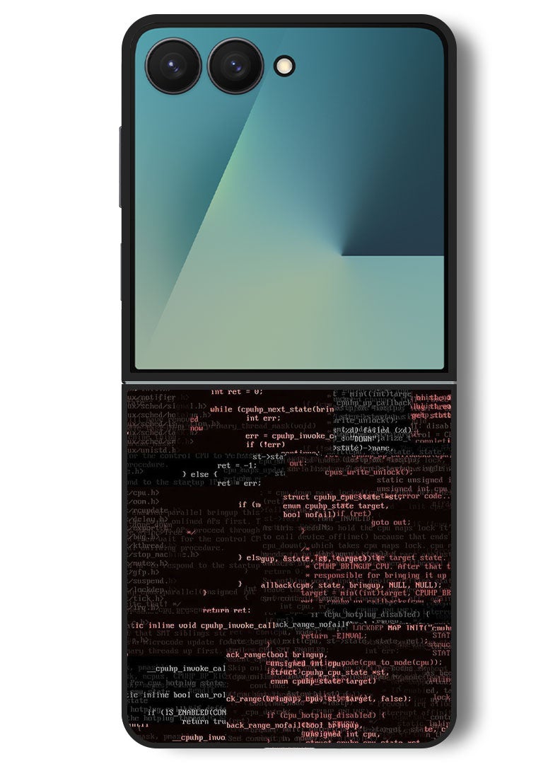 Theodor Case Compatible with Samsung Galaxy Z Flip 7 - 6.9 Inch Protection Shockproof Bumper Cover Coding - Image 1