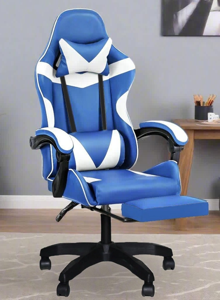 Ergonomic Gaming Chair with Footrest – Reclining High-Back Chair with Lumbar Support, Adjustable Armrests, and PU Leather for PC Gaming  Office - Image 3