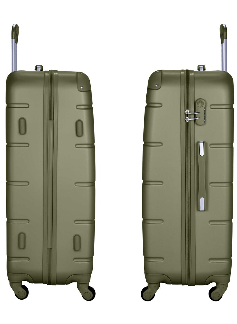 SENATOR Hard Case Travel Bag Trolley Luggage Set of 3 ABS Lightweight Suitcase with 4 Spinner Wheels A1012 Olive - Image 4