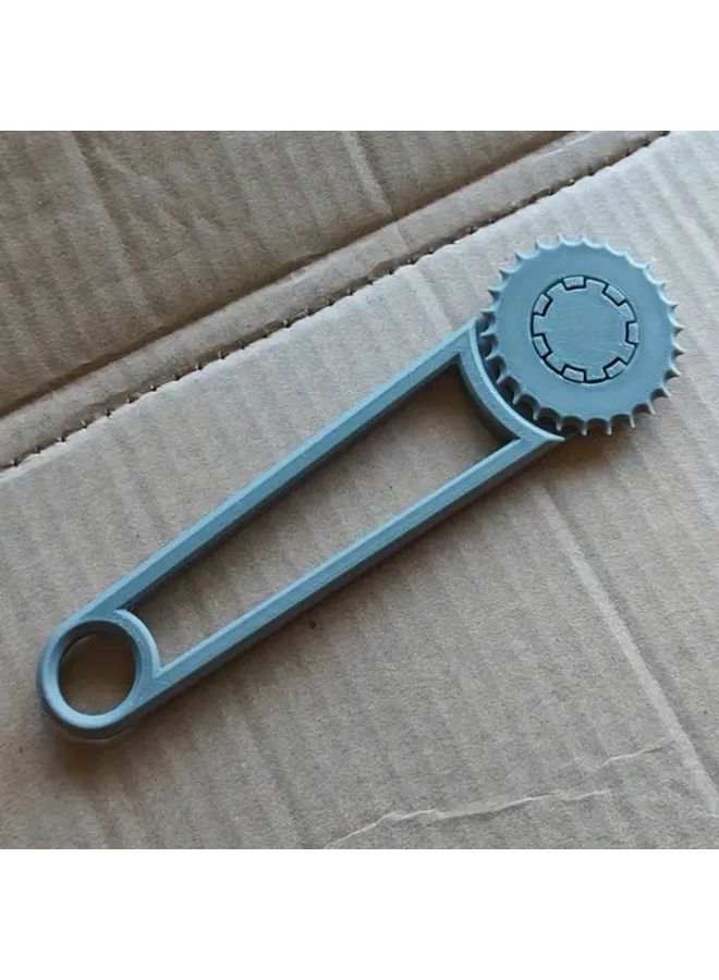 Gray Manual Adjustable Hole Punch Tool With Steel Roller For DIY Craft Card Making - Image 5