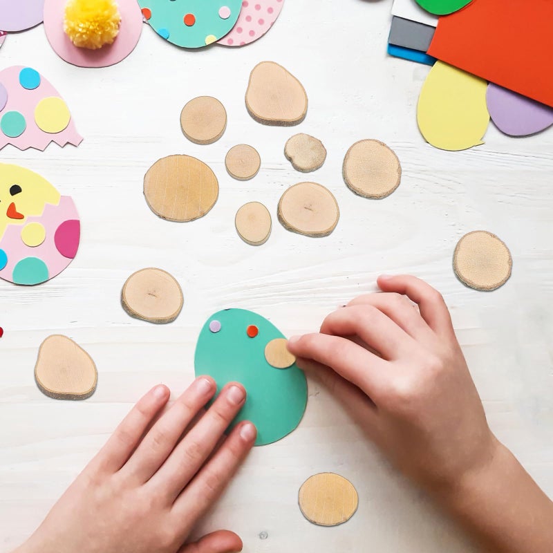 Tinksky Wood Slices Log Slices for DIY Crafts Wedding Centerpieces,100pcs - Image 5