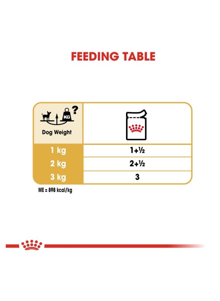 ROYAL CANIN تغذية صحة السلالة تشيهواهوا للبالغين (طعام رطب - أكياس) 12 × 85 جرام - Image 3