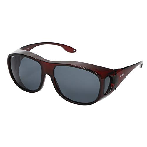 yodo Fit Over Glasses Sunglasses with Polarized Lenses for Men and Women,Burgundy - Image 1