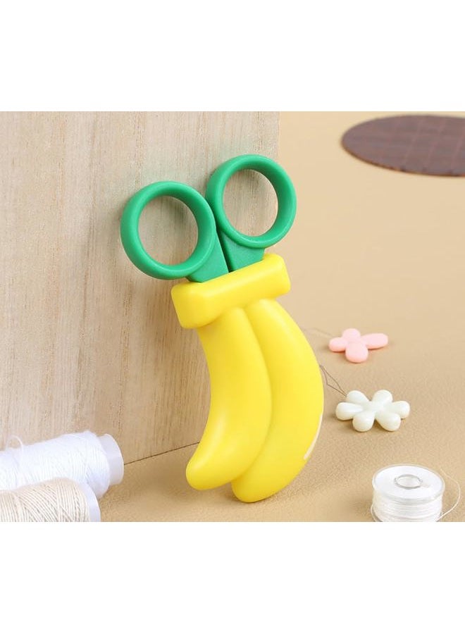 AKOAK 1 Pack Creative Fruit Shaped Scissors, Refrigerator Magnet Sticker Cute Child Safety Paper Cut Scissors, Refrigerator Message Sticker Home Decor - Image 2