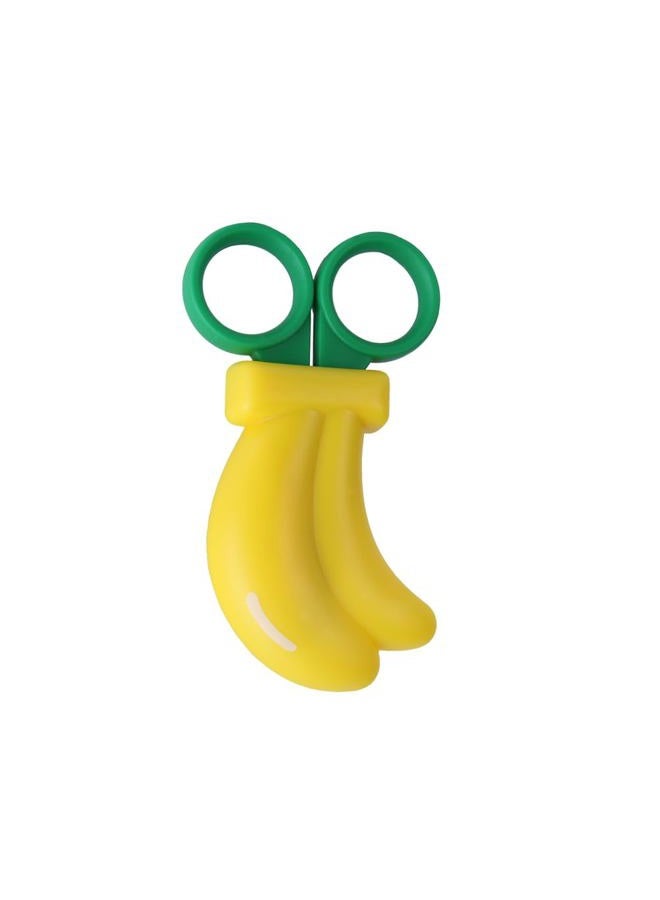 AKOAK 1 Pack Creative Fruit Shaped Scissors, Refrigerator Magnet Sticker Cute Child Safety Paper Cut Scissors, Refrigerator Message Sticker Home Decor - Image 1