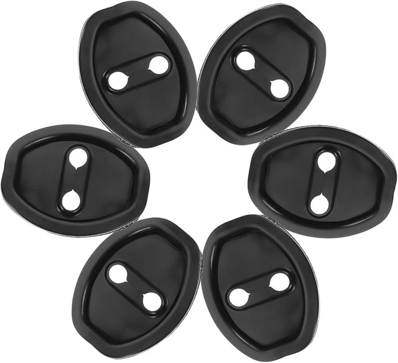 6Pcs Car Door Latch Protector Noise Reducing Cover Enhanced Protection Longevity - Image 1