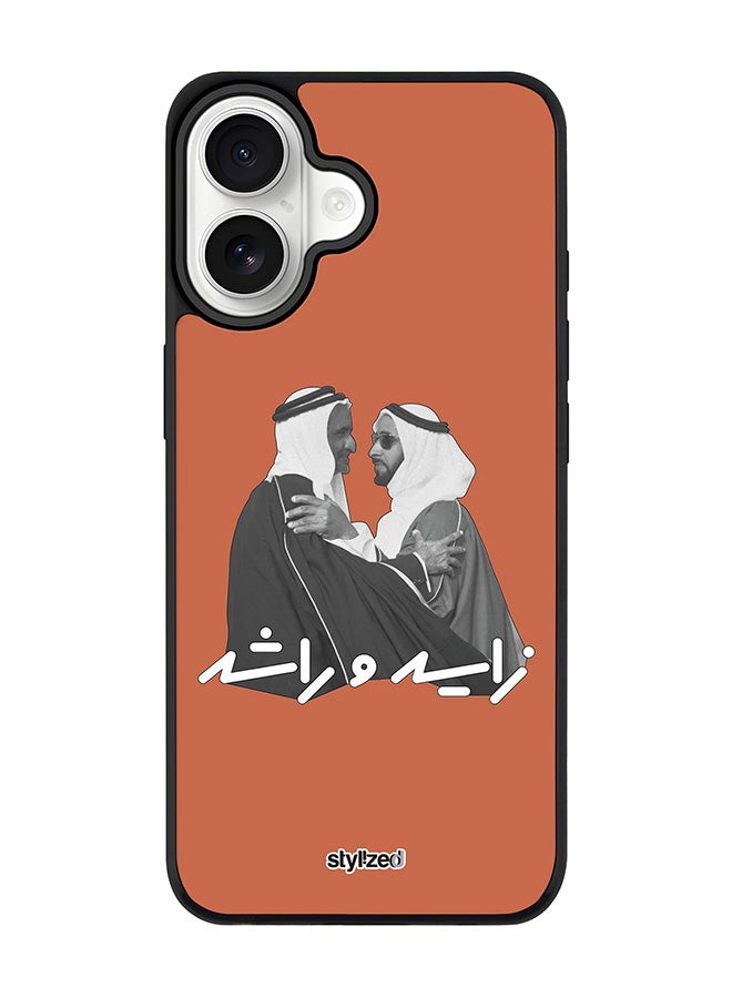 Stylizedd for iPhone 17 Case [Compatible with MagSafe] Magnetic cover Slim fit Camera Protection, Shockproof Thin Phone Case- Sheikh Zayed And Sheikh Rashid, Orange - Image 1