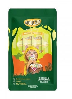 MOOCHIE Mochi Creamy Cat Treats Chicken & Chamomile Flavor 15x5g 