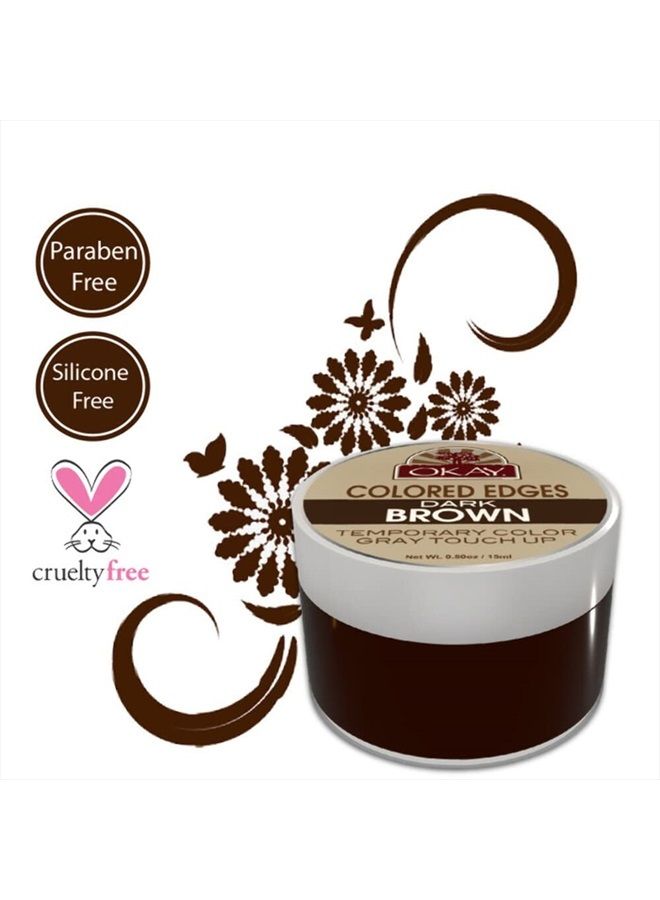 OKAY COLORED EDGES DARK BROWN .5oz / 15ml - Image 4