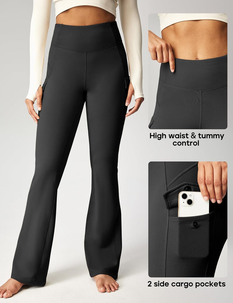 Heathyoga Cargo Pants Women Fleece Lined Leggings Waterproof Hiking Pants Women Thermal Pants Warm Wide Leg Sweatpants Winter - Image 4