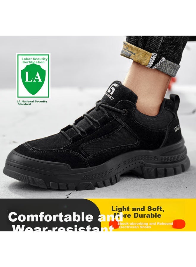 GUYISA Men'S Summer Breathable Electrician Insulated Anti-Smashing Anti-Stab Lightweight Safety Work Shoes 3115Bkv 38 - Image 2