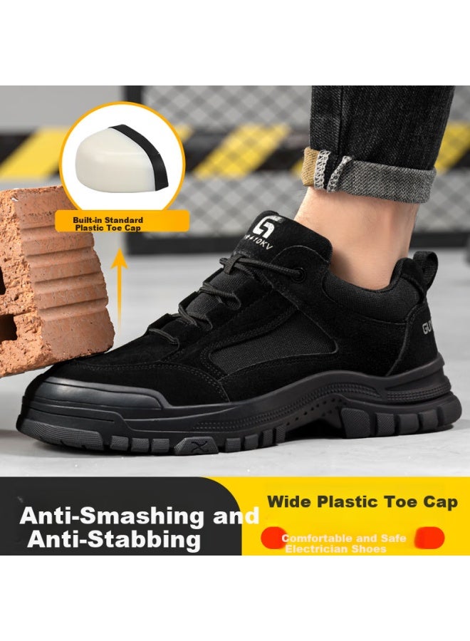 GUYISA Men'S Summer Breathable Electrician Insulated Anti-Smashing Anti-Stab Lightweight Safety Work Shoes 3115Bkv 38 - Image 5