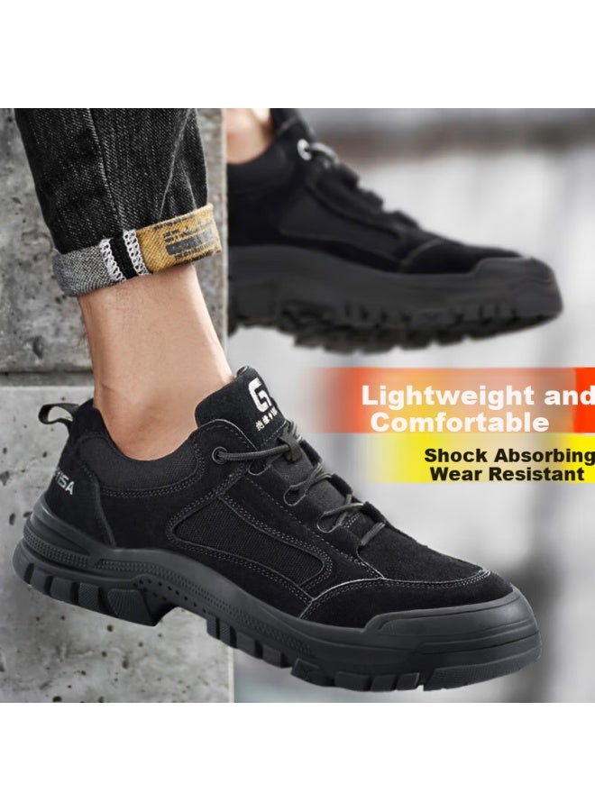 GUYISA Men'S Summer Breathable Electrician Insulated Anti-Smashing Anti-Stab Lightweight Safety Work Shoes 3115Bkv 38 - Image 4
