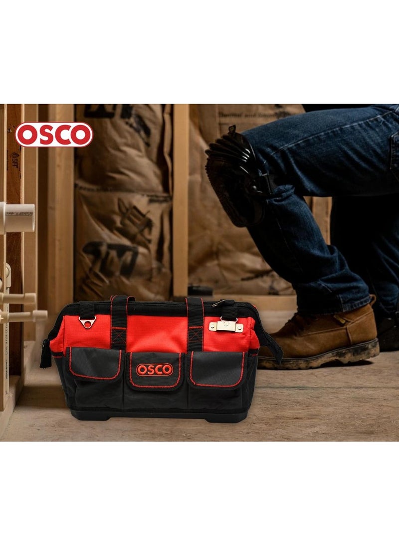 OSCO-TOOLS - OSCO canvas tool bag with base and pockets, size 17 - Image 1