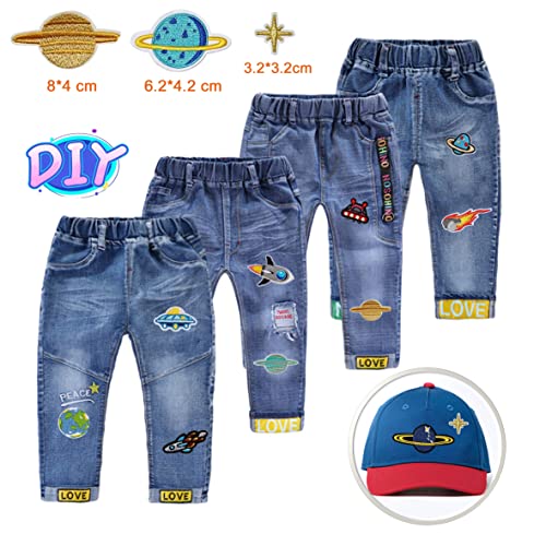 YLY Iron On Patch,21Pcs Solar System Space Planets Embroidered Patches Applique Kit Assorted Size Decoration Sew On Patches for Clothing,Bag,Cap,Jacket,Backpack,Jeans - Image 2