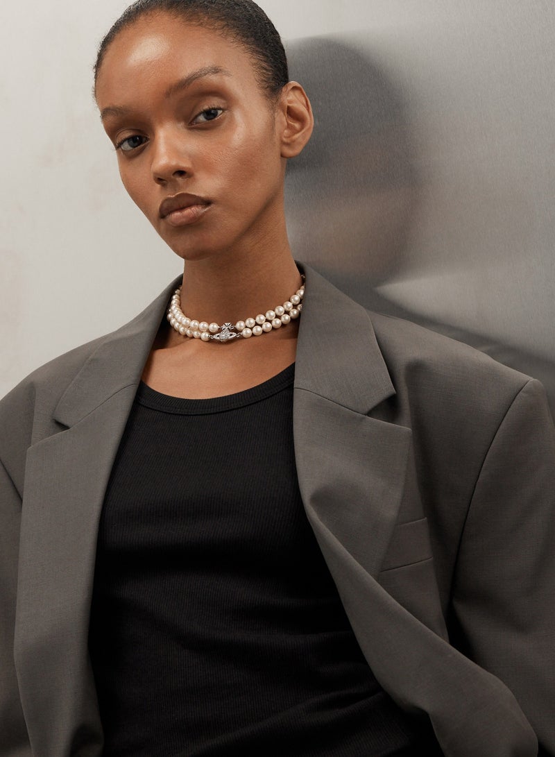 فيفيان ويستوود قلادة مزدوجة من اللؤلؤ زحل - Image 5