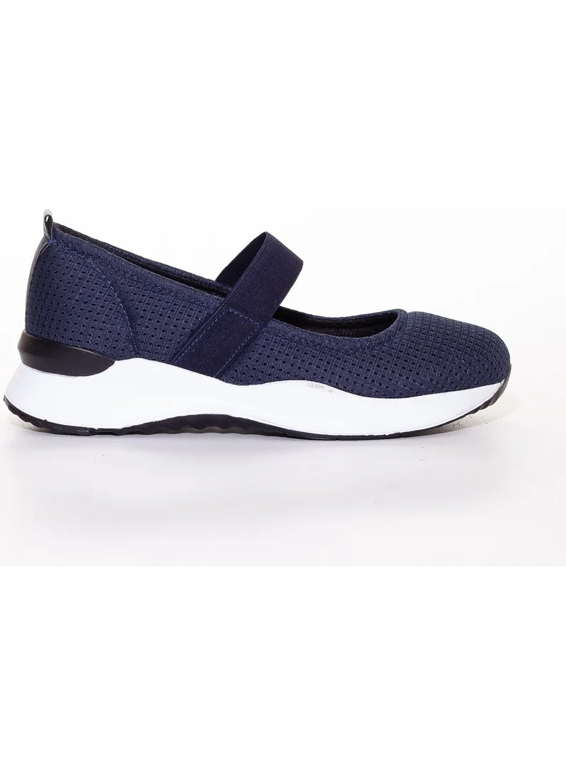 Dilimler Ayakkabı Slices Shoes Bandana Detailed Navy Blue Anorak Women's Sports Shoes